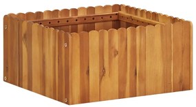 Vaso/floreira de jardim 50x50x25 cm madeira de acácia maciça