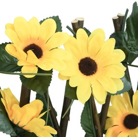  Treliça de hera artificial extensível 5 pcs 180x60 cm amarelo