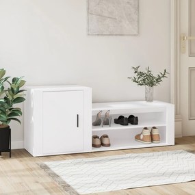 vidaXL Sapateira 130x35x54 cm derivados de madeira branco