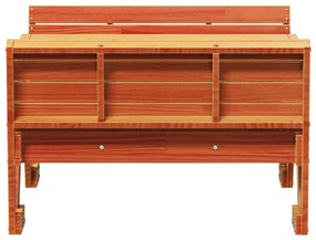 Mesa de piquenique para crianças pinho maciço castanho mel
