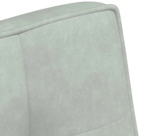 Banco 110x74x84 cm veludo cinzento-claro
