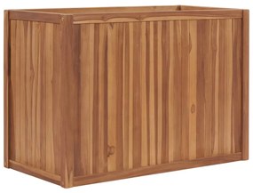 vidaXL Canteiro elevado de jardim 100x50x70 cm madeira de teca maciça