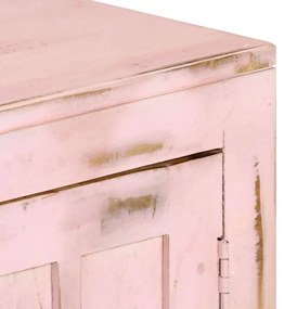 Aparador 110x35x70 cm madeira de mangueira maciça rosa-claro