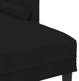 Sofá de Jardim vidaXL com Banco e Almofadas em Veludo Preto em L