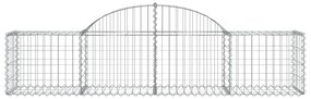 Cestos gabião arqueados 14pcs 200x50x40/60 cm ferro galvanizado