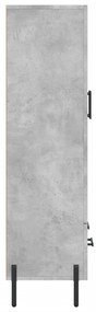 Aparador alto 69,5x31x115 cm derivados de madeira cinza-cimento