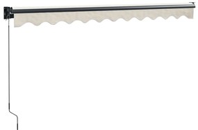 Toldo retrátil 3x2,5 m tecido e alumínio cor creme