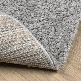 Tapete shaggy de pelo alto PAMPLONA Ø 80 cm cinzento