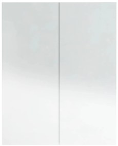 Armário espelhado p/ casa banho 60x15x75cm MDF branco brilhante