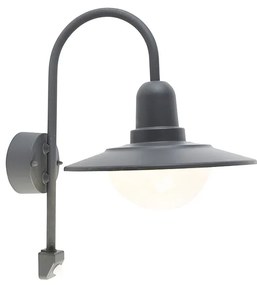 Candeeiro de parede exterior moderno cinzento escuro IP44 sensor de movimento - Herman Moderno