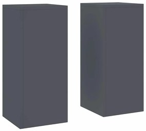 Suportes de Plantas para Exteriores Pilar 2 pcs Antracite 24x24x55 cm