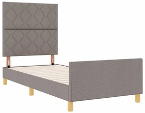 Estrutura de Cama vidaXL Taupe 100x200 cm Tecido