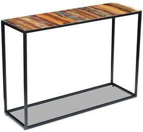 Mesa consola 110x35x76 cm madeira reciclada maciça