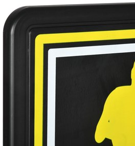 SPORTNOW Tabela de Basquetebol de Parede para Interior Exterior Tabela de Basquetebol para Adultos 110x90x70 cm Preto e Amarelo