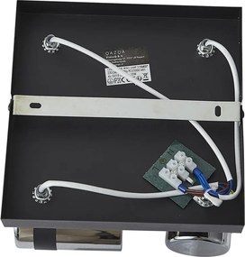 Foco de teto preto com vidro fumê 4 luzes giratório e inclinável - Gianni