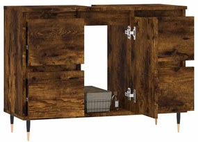 Armário casa de banho 80x33x60 cm deriv.madeira carvalho fumado