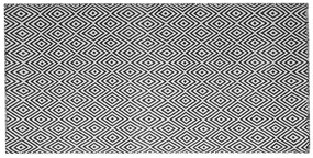 Tapete de exterior 80 x 150 cm preto e branco IMIRCIK Beliani