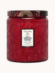 Vela perfumada artesanal com dois pavios Japonica Collection (Bagas de goji, Manga & Laranja Tarocco)