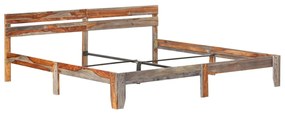 Estrutura de cama sem colchão 200x200 cm madeira maciça
