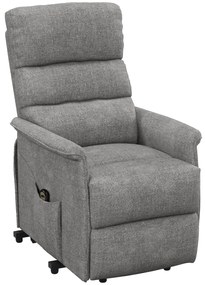 HOMCOM Poltrona Relax Reclinável Elétrica Poltrona Levanta Pessoas com Controlo Remoto e Bolso Lateral 66x90x96 cm Cinza | Aosom Portugal