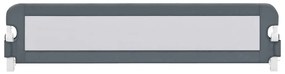 Barra de segurança p/ cama infantil 180x42cm poliéster cinzento