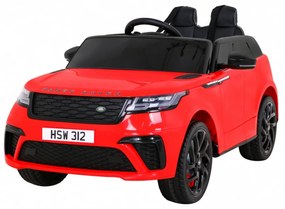 Carro elétrico para Crianças 12V Range Rover Velar Rodas de EVA, Assento de couro Vermelho