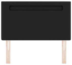 Cabeceira vidaXL Design Simples Preto 100 cm Couro Sintético