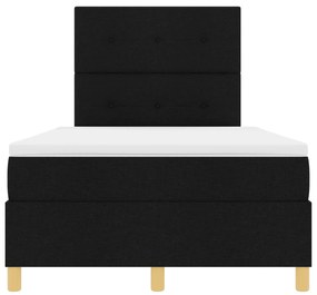 Cama Box Spring com Colchão Preto 120x200 cm Tecido
