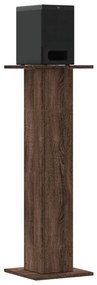 Suportes de colunas 2 pcs derivados madeira carvalho castanho