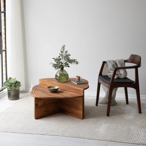 Mesa de Café Altopiano - Castanho - 90x40x45cm e 90x32x45cm