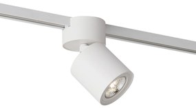 Foco moderno branco para sistema de calha monofásico GU10 70mm - Iconic Roto Moderno
