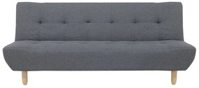 Sofá-cama de 3 lugares em tecido cinzento escuro ALSTEN Beliani
