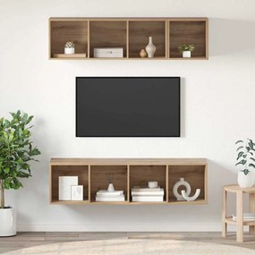 vidaXL Conjunto de Estantes para TV 3 pcs carvalho artisiano