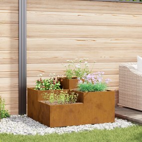 Jardineira vidaXL 100x100x48 cm em Aço Resistente à Corrosão