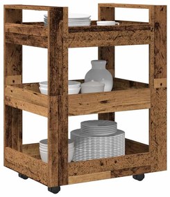Carrinho de Cozinha vidaXL Madeira Velha 60x45x80 cm Madeira Engenhari
