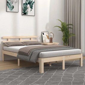 Estrutura de cama king 150x200 cm madeira maciça