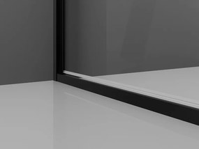 Mexen Exo-B cabine de duche com porta giratória 90 x 90 cm, transparente, preta - 817-090-090-70-00