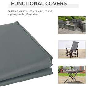 Capa Protetora para Móveis de Jardim Tecido Oxford 600D Impermeável Cobertura de Móveis Mesas Cadeiras Sofá de Exterior com Corda e Fivela 190,5x72x76
