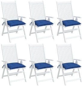 vidaXL Almofadões para móveis de paletes 6 pcs tecido oxford azul
