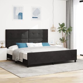 Cama vidaXL Preta 200x200 cm Veludo
