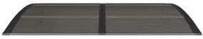 Toldo de porta 150x100 cm policarbonato preto