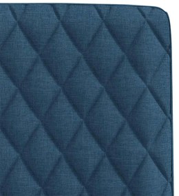 Cadeiras de jantar 6 pcs tecido azul