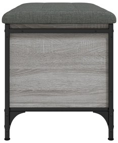 Banco de arrumação 62x42x45cm derivados madeira cinzento sonoma