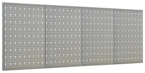 Placas perfuradas de parede 4 pcs 40x58 cm aço