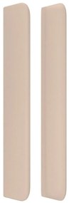 Cabeceira cama c/ abas couro artif. 93x16x118/128 cm cappuccino