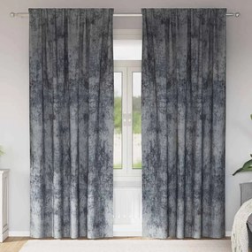 vidaXL Cortinas de Veludo 2 pcs com Ilhós Cinza Prateado 225x140 cm