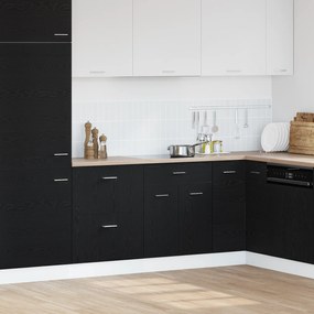 vidaXL Armário de Base com Gaveta em Carvalho Preto da - 60x46x81.5 cm feito de madeira engenheirada
