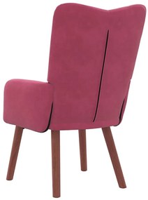 Poltrona Relaxante VidaXL Vermelha de Veludo