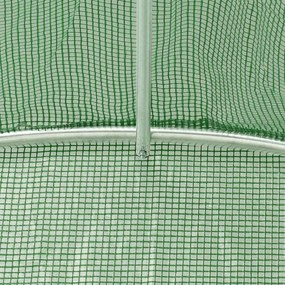 Estufa com estrutura de aço 6 m² 3x2x2 m verde