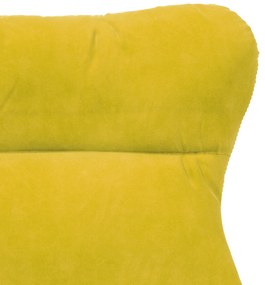 Poltrona Relaxante Veludo Amarelo